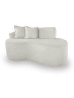 Sofá Moderno 2 Lugares Sala E Recepção Bouclé Cor:branco