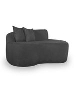 Sofá Moderno 2 Lugares Sala E Recepção Bouclé Cor:cinza