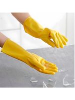 Kit 3 Pares De Luvas Nobre Látex M P- Agentes Químicos Resistente E Segura Amarelo
