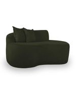 Sofá Moderno 2 Lugares Sala E Recepção Bouclé Cor:verde Musgo