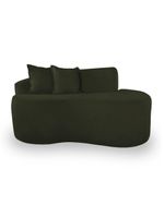 Sofá Moderno 2 Lugares Sala E Recepção Bouclé Cor:verde Musgo