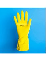 Kit 3 Pares De Luvas Nobre Látex M P- Agentes Químicos Resistente E Segura Amarelo