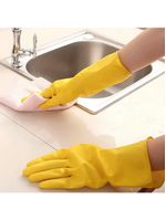 Kit 5 Pares De Luvas Nobre Látex P P- Agentes Químicos Resistente E Segura Amarelo