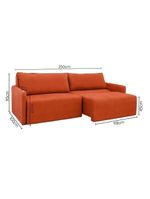Sofá Cama Montana Retrátil E Reclinável 3 Lugares Sofatec Terracota