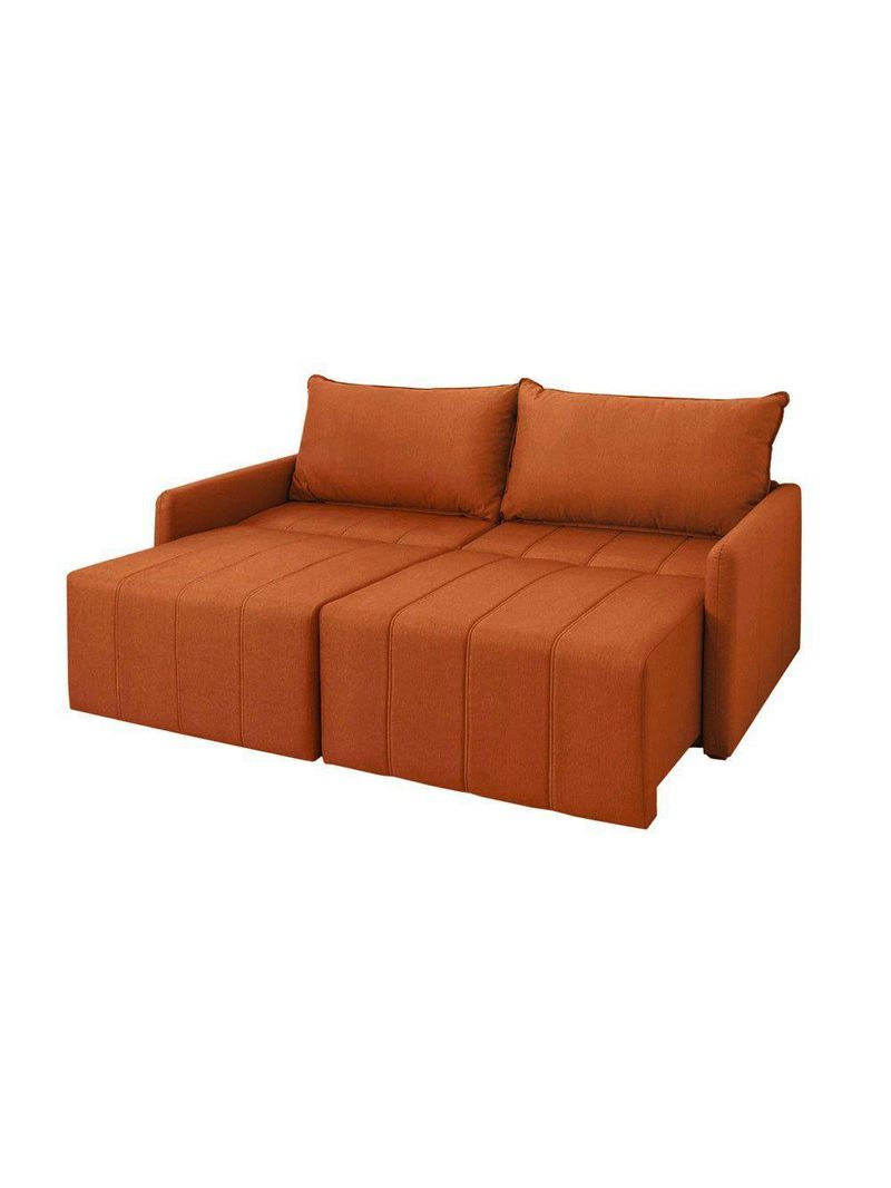 Sofá Cama Montana Retrátil E Reclinável 3 Lugares Sofatec Terracota