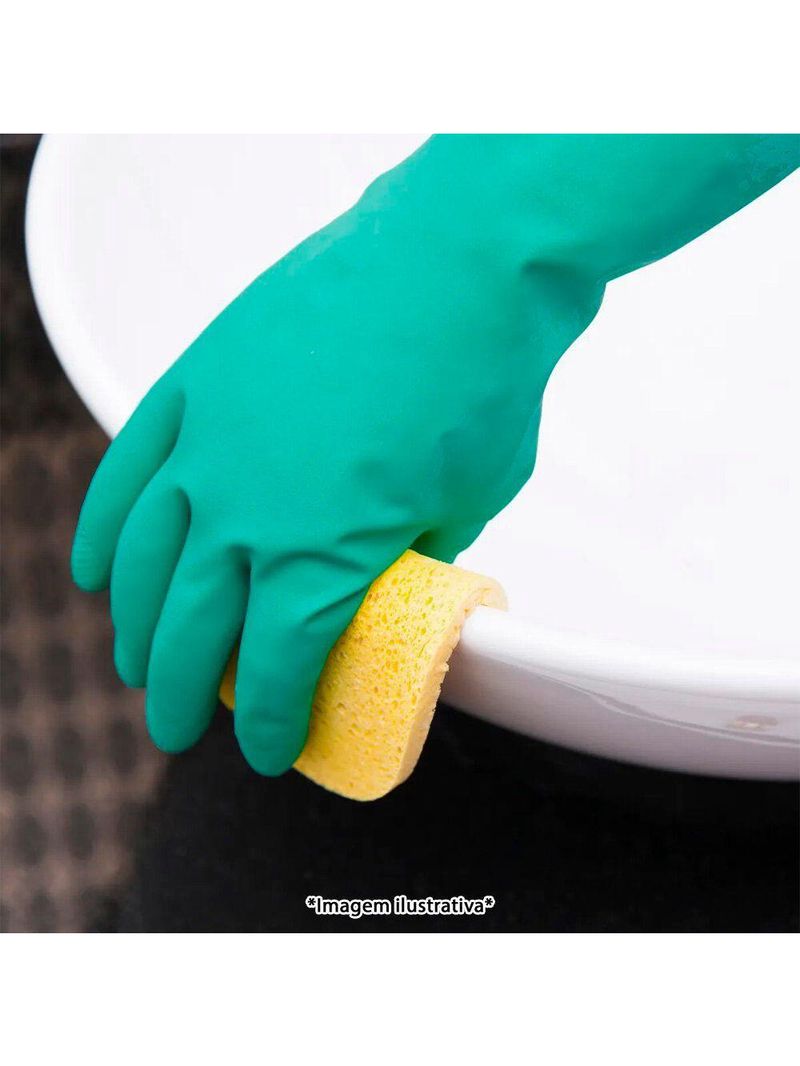 Kit 10 Pares De Luvas Nobre Látex G P- Agentes Químicos Resistente E Segura Verde
