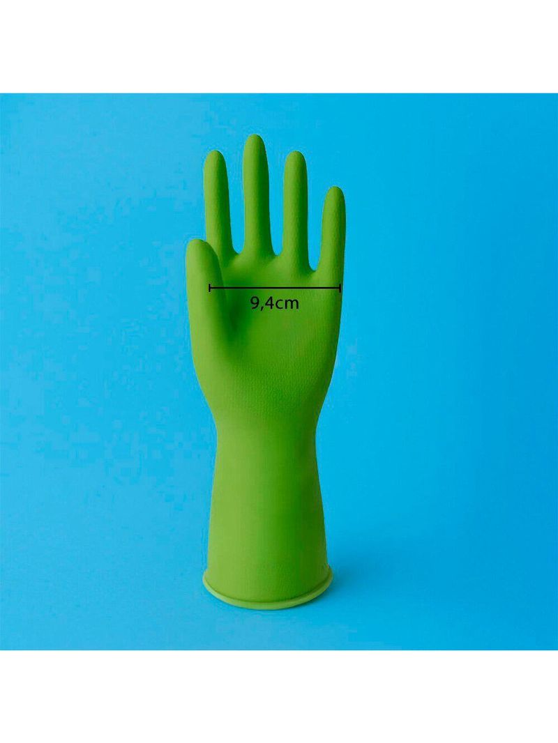 Kit 10 Pares De Luvas Nobre Látex G P- Agentes Químicos Resistente E Segura Verde