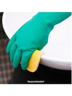 Kit 3 Pares De Luvas Nobre Látex M P- Agentes Químicos Resistente E Segura Verde