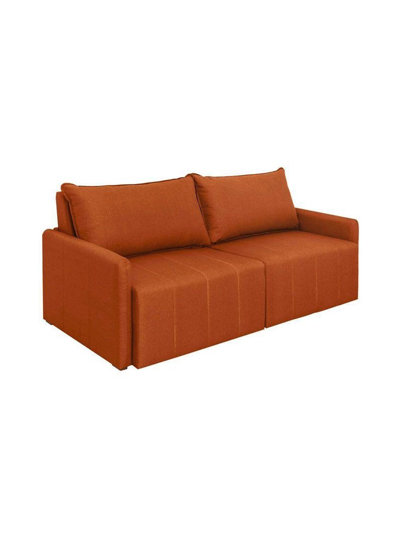 Sofá Cama Montana Retrátil E Reclinável 3 Lugares Sofatec Terracota