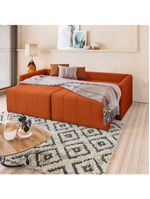 Sofá Cama Montana Retrátil E Reclinável 3 Lugares Sofatec Terracota