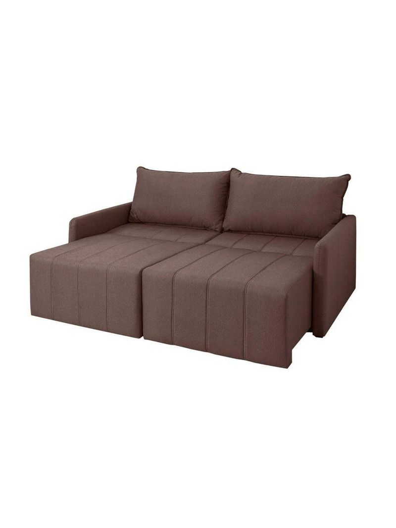 Sofá Cama Montana Retrátil E Reclinável 3 Lugares Sofatec Avelã