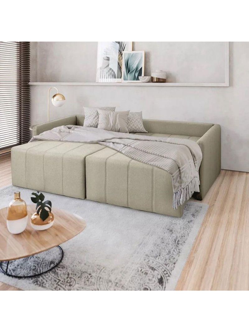 Sofá Cama Montana Retrátil E Reclinável 3 Lugares Sofatec Bronze
