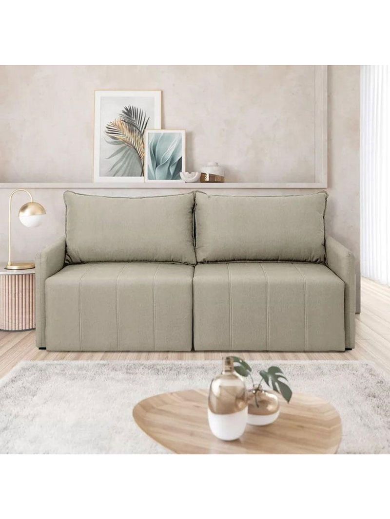 Sofá Cama Montana Retrátil E Reclinável 3 Lugares Sofatec Bronze