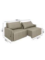 Sofá Cama Montana Retrátil E Reclinável 3 Lugares Sofatec Bronze