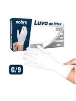 Caixa Com 100 Luvas Látex Com Pó G Nobre Saúde E Químicos Descartável Branca