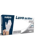 Caixa Com 100 Luvas Látex Com Pó G Nobre Saúde E Químicos Descartável Branca