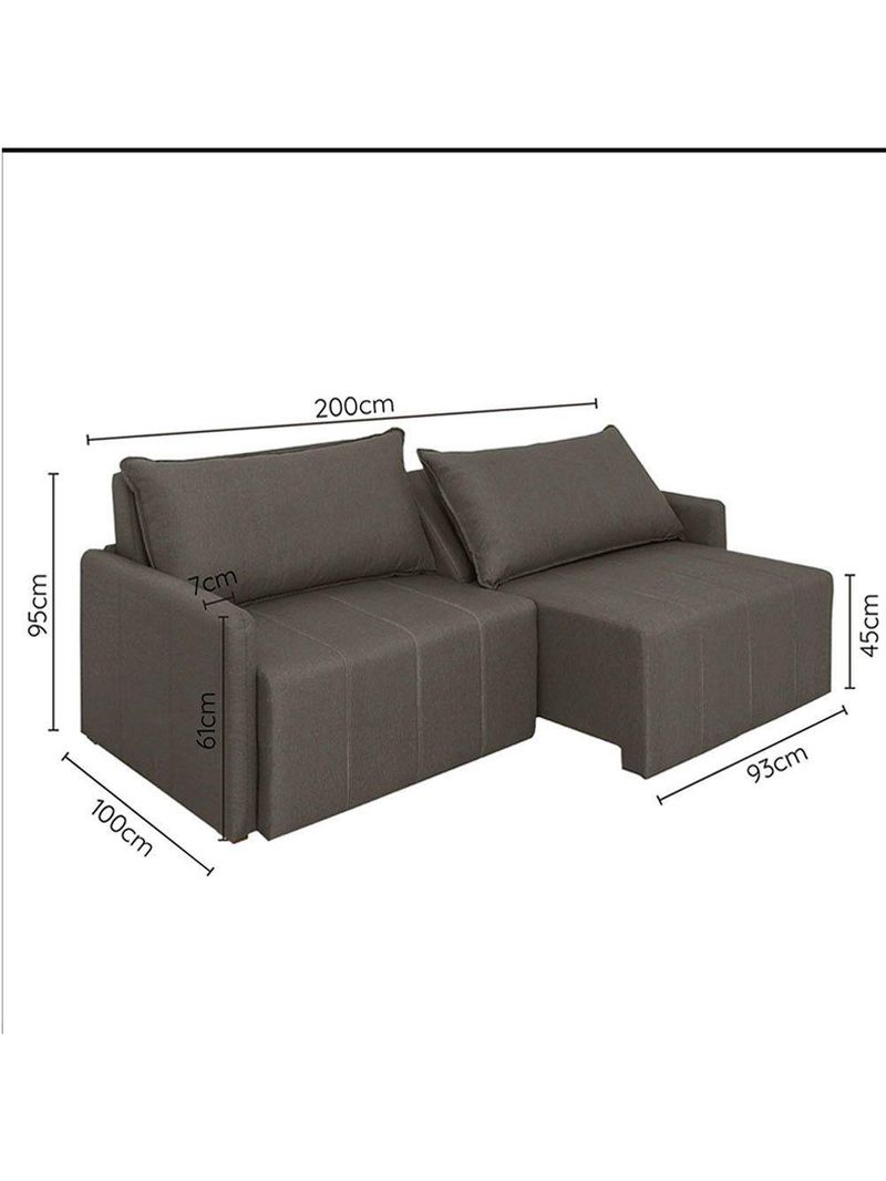 Sofá Cama Montana Retrátil E Reclinável 3 Lugares Sofatec Grafite