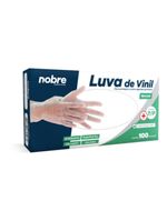 Caixa Com 100 Luvas Vinil S- Pó P Nobre Ca 41265 P- Químicos E Saúde Transparente