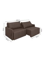 Sofá Cama Montana Retrátil E Reclinável 3 Lugares Sofatec Avelã