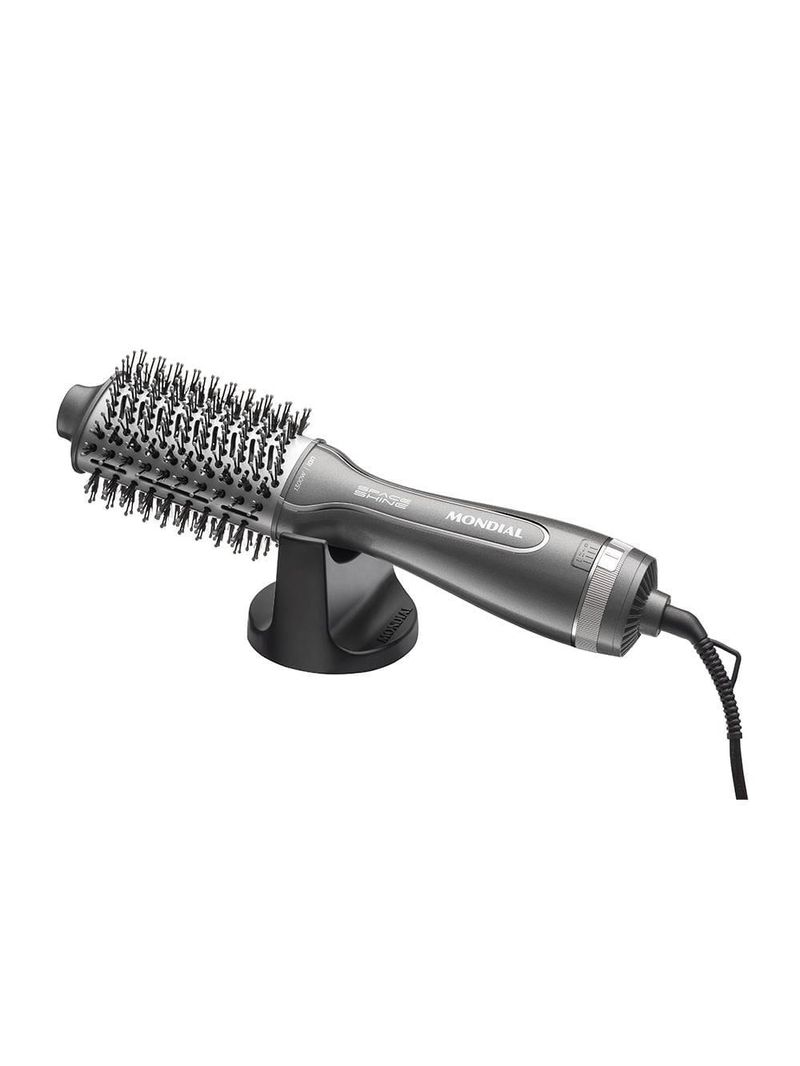 Escova secadora mondial space shine es-20 tourmaline Íon 1300w bivolt grafite