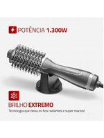 Escova secadora mondial space shine es-20 tourmaline Íon 1300w bivolt grafite