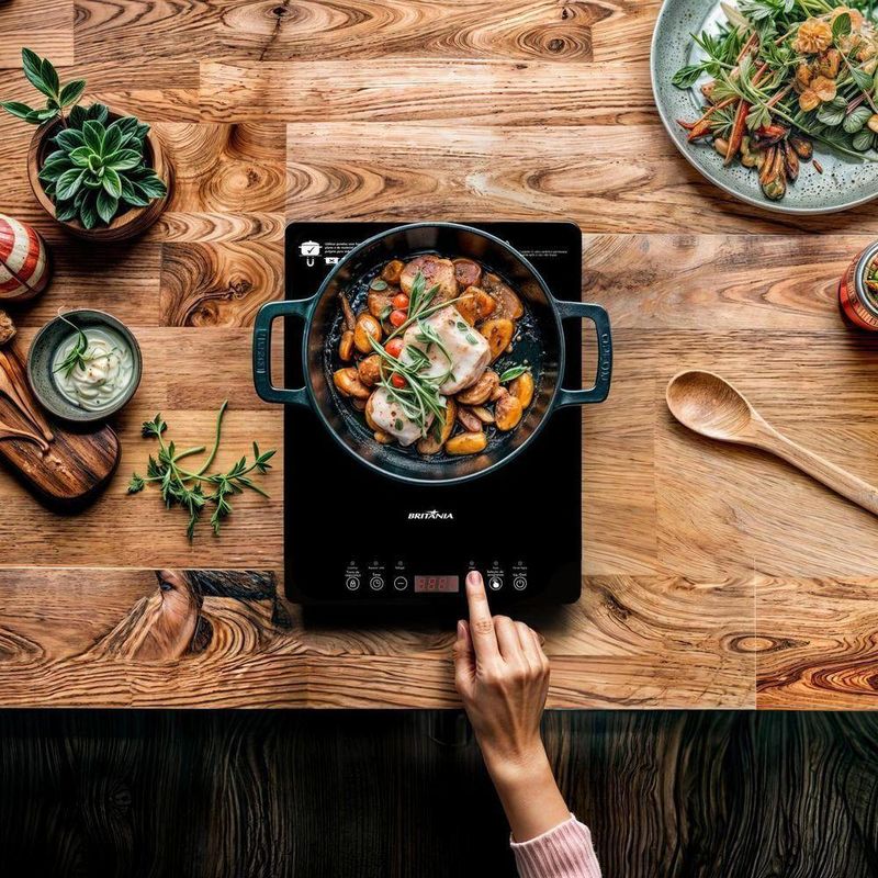 Cooktop Portátil De Indução Britânia BCT10A 220V