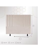Cabeceira Linho Solteiro 90 Cm Cama Box Frame Estofada Marrom