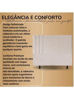 Cabeceira Linho Solteiro 90 Cm Cama Box Frame Estofada Marrom