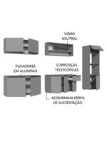 Armário de cozinha completa 300 cm suspenso nice madesa 03