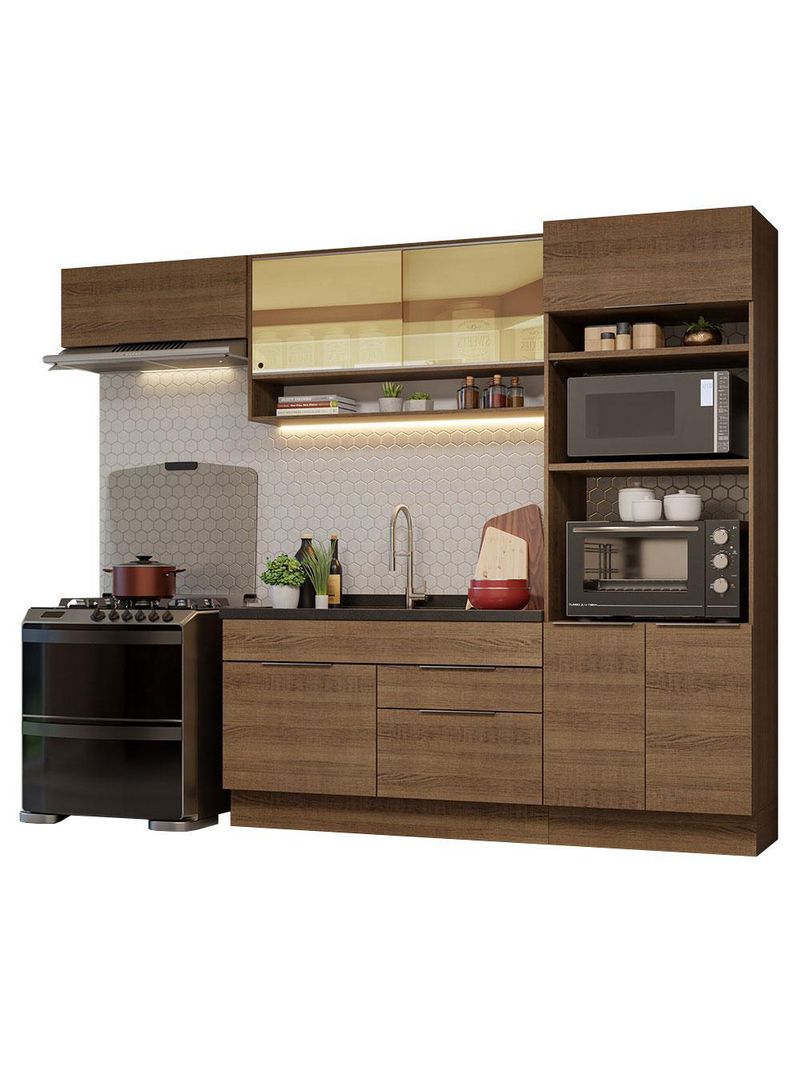 Armário de cozinha completa 270cm stella madesa 09