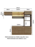 Armário de cozinha completa 270cm stella madesa 09