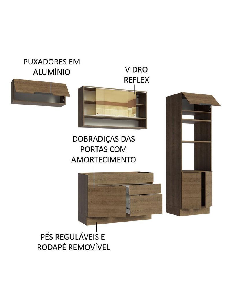 Armário de cozinha completa 270cm stella madesa 09