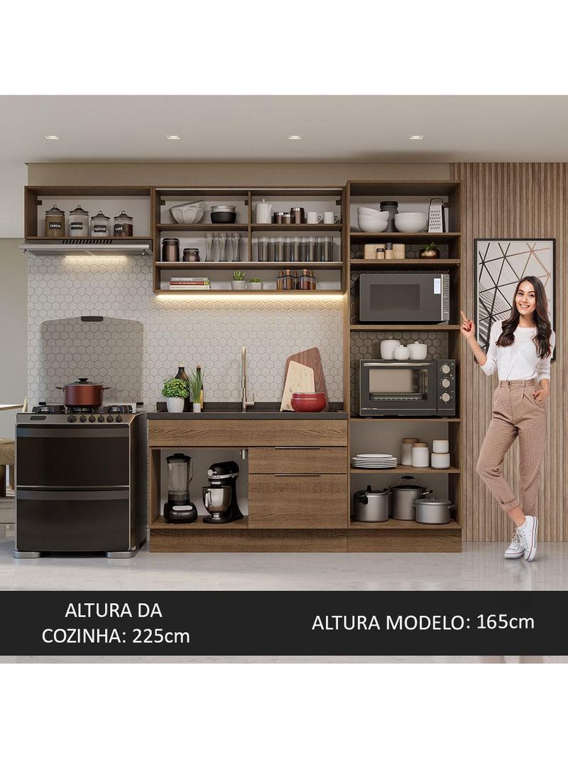 Armário de cozinha completa 270cm stella madesa 09