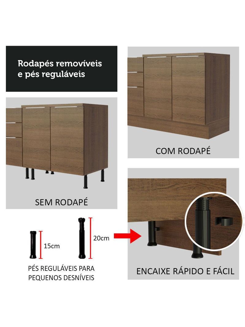 Armário de cozinha completa 270cm stella madesa 09