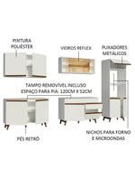 Armário de cozinha completa 310cm branco reims madesa xa01