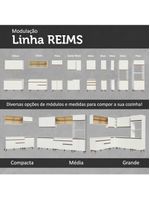 Armário de cozinha completa 310cm branco reims madesa xa01