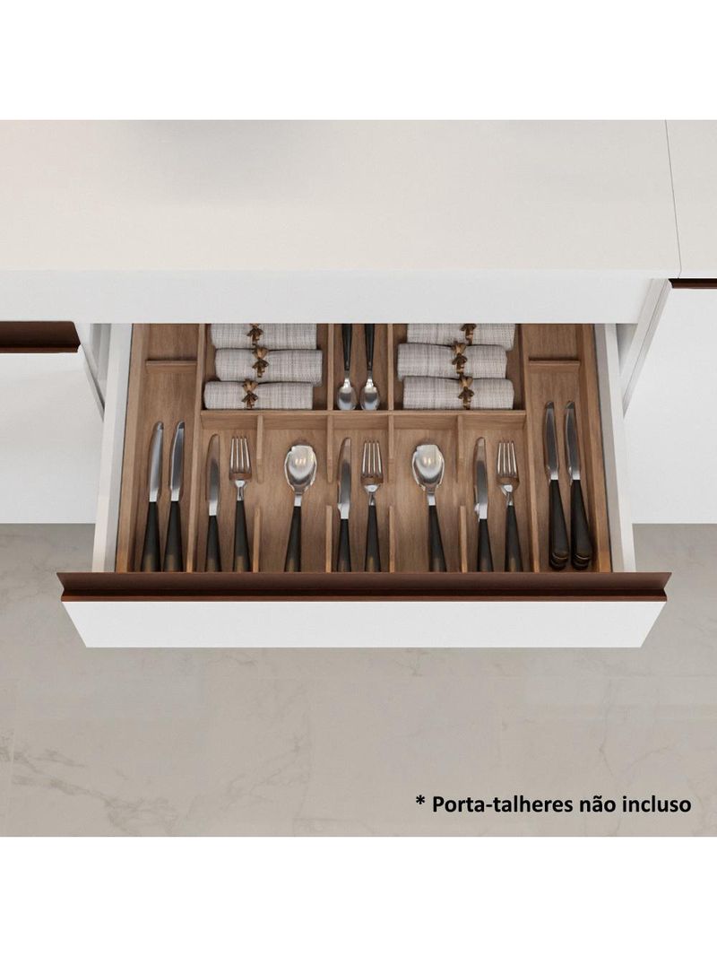 Armário de cozinha completa 310cm branco reims madesa xa01