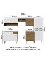 Armário de cozinha completa 293cm com pia emilly madesa 09