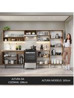 Armário de cozinha completa 293cm com pia emilly madesa 09
