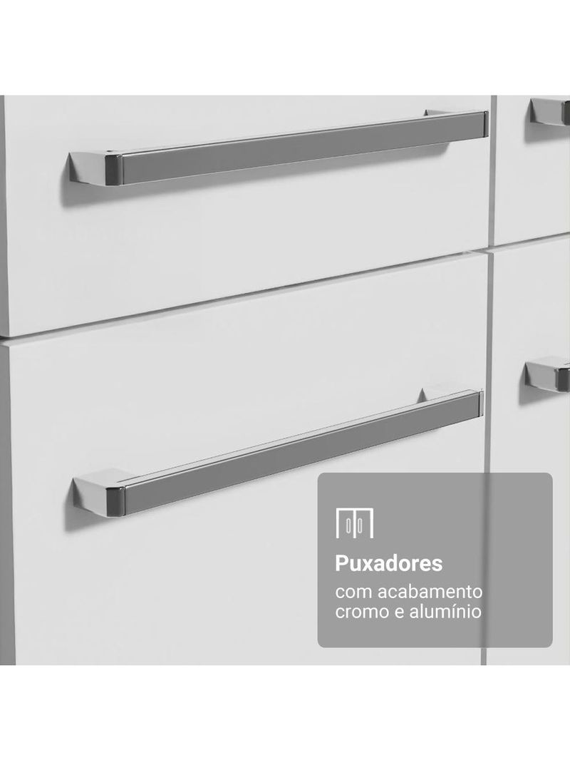 Armário de cozinha completa 293cm branco emilly madesa 011