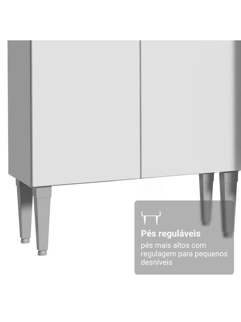 Armário de cozinha completa 293cm branco emilly madesa 011