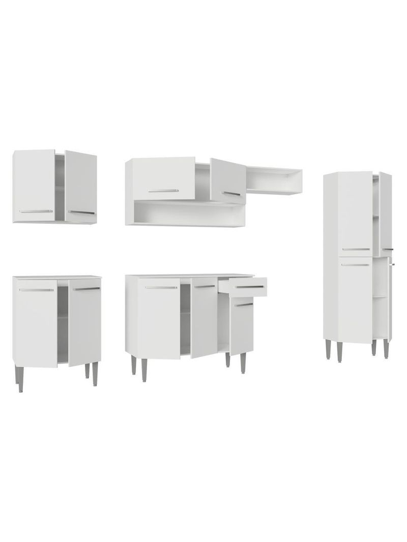 Armário de cozinha completa 293cm branco emilly madesa 011