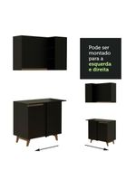 Armário de cozinha completa de canto 512cm preto reims madesa 01
