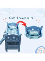 Mini Berço De Brinquedo Infantil Com Escorregador Azul