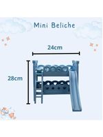 Mini Berço De Brinquedo Infantil Com Escorregador Azul