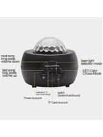 Luminaria Abajur Projetor Estrelas Galaxia Caixa De Som Bluetooth Rgb