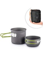 Kit Panelas Aluminio Kit Camping Cozinha Acampamento Outdoor Panela Viagem Praia Pesca Bolsa Sacola