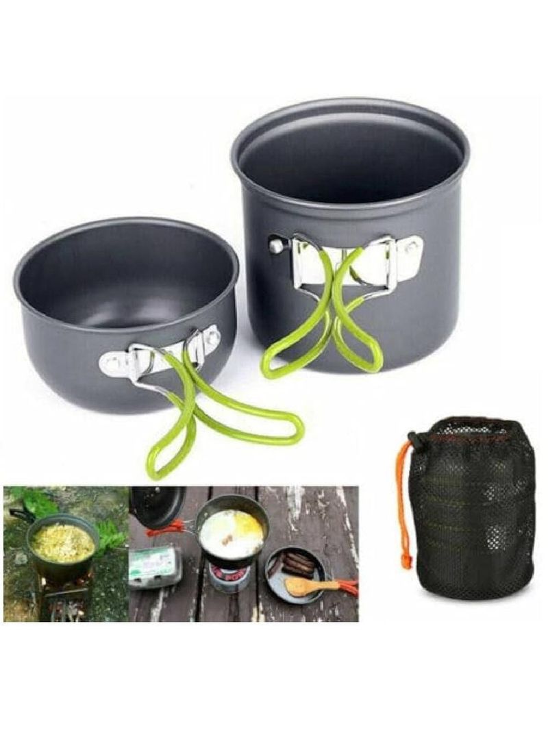 Kit Panelas Aluminio Kit Camping Cozinha Acampamento Outdoor Panela Viagem Praia Pesca Bolsa Sacola