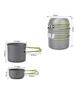 Kit Panelas Aluminio Kit Camping Cozinha Acampamento Outdoor Panela Viagem Praia Pesca Bolsa Sacola