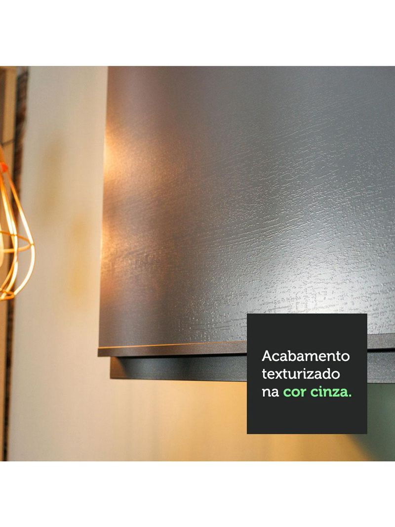 Armário de cozinha completa 300cm cinza nice madesa 05